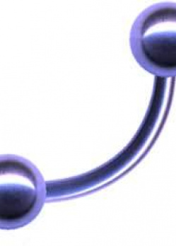 Banana Surgical Steel Lavender Curved Barbell