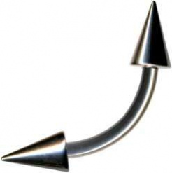 Banane Chirurgenstahl Silber Curved Barbell Spitzen