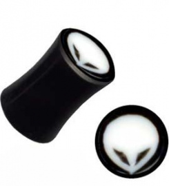 Plug Horn Alien Ufo Dunkel Schwarz Weiß
