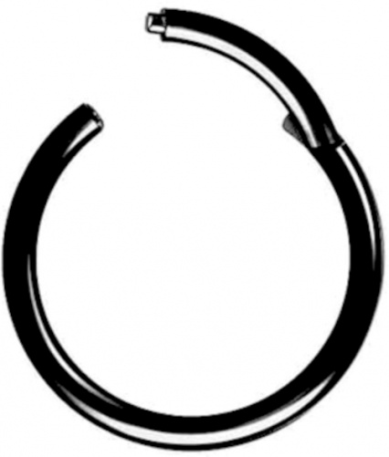 Clicker Ring Chirurgenstahl Schwarz Scharnier Klassisch