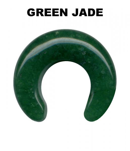 Dehnungssichel Naturstein Grün Jade 6mm