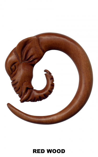Dehnungsspirale Sichel Holz Rotholz Elefant Elefantenkopf 7mm