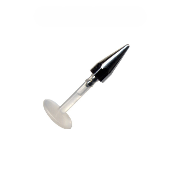 Labret Bioplastic Klar Transparent Lange Spitze Chirurgenstahl