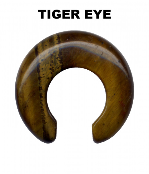 Dehnungssichel Naturstein Tigerauge Braun 6mm