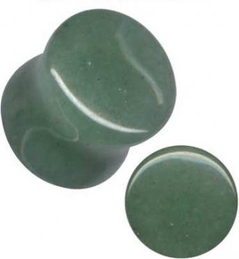 Plug Natural Stone Green Agate 13mm