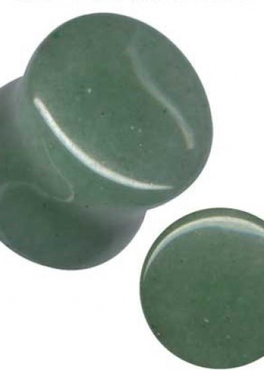 Plug Natural Stone Green Agate 13mm