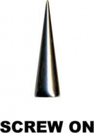 Aufsatz Spitze Chirurgenstahl Silber mit Gewinde