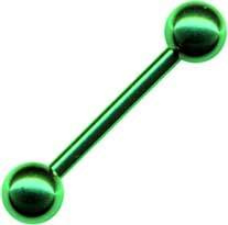 Stecker Gerade Barbell Titan Hantel Grün 1.2mm