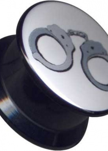 Plug Acrylic Handcuffs Cuffs White Gray Black 18mm