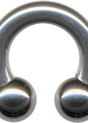 Horse Shoe Ring Piercing Large Big XL Surgical Steel Silver (2)