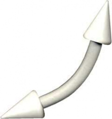 Banane Chirurgenstahl Weiß Curved Barbell Spitze