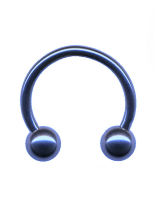 Hufeisen Ring Titan G23 CBR Dunkelblau Blau