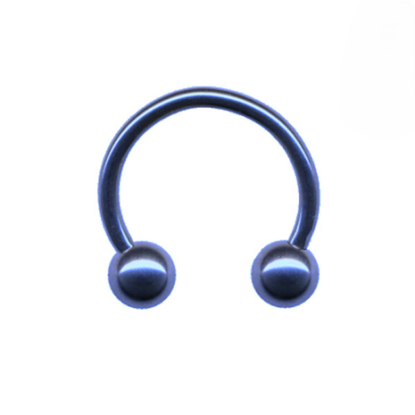 Hufeisen Ring Titan G23 CBR Dunkelblau Blau