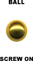 Kugel Chirurgenstahl Gold Gelbgold mit Gewinde