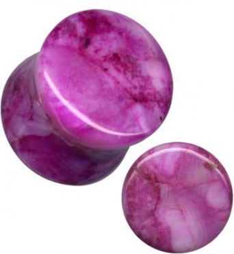 Plug Naturstein Rosa Achat 13mm