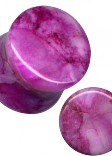 Plug Natural Stone Rose Agate 13mm