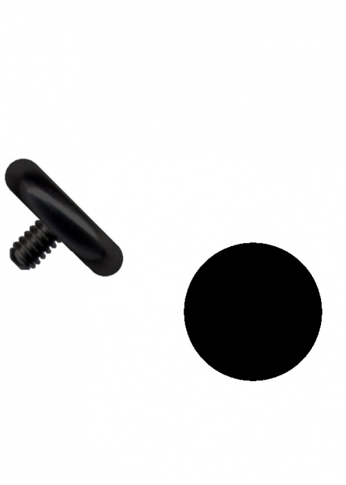 Top Dermal Anchor Surgical Steel Round Black