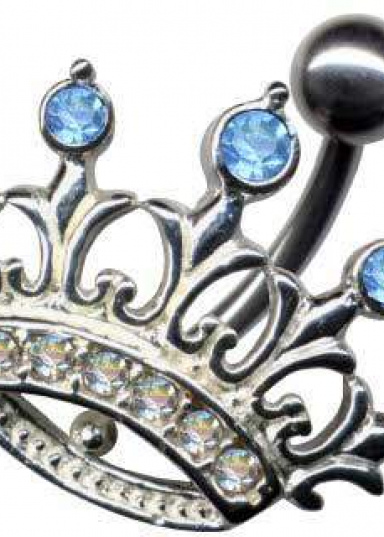 Bananabell Krone Silber 925 Titan Kristall Weiss Klar Blau