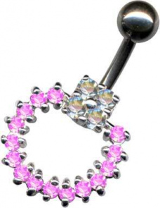 Bananabell Blüte Blume Ring Silber 925 Titan Kristall Pink Weiss Klar